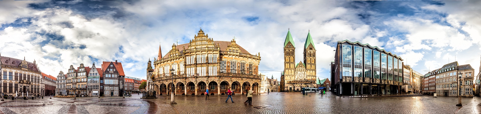 Panoramaaufnahme der Innenstadt von Bremen